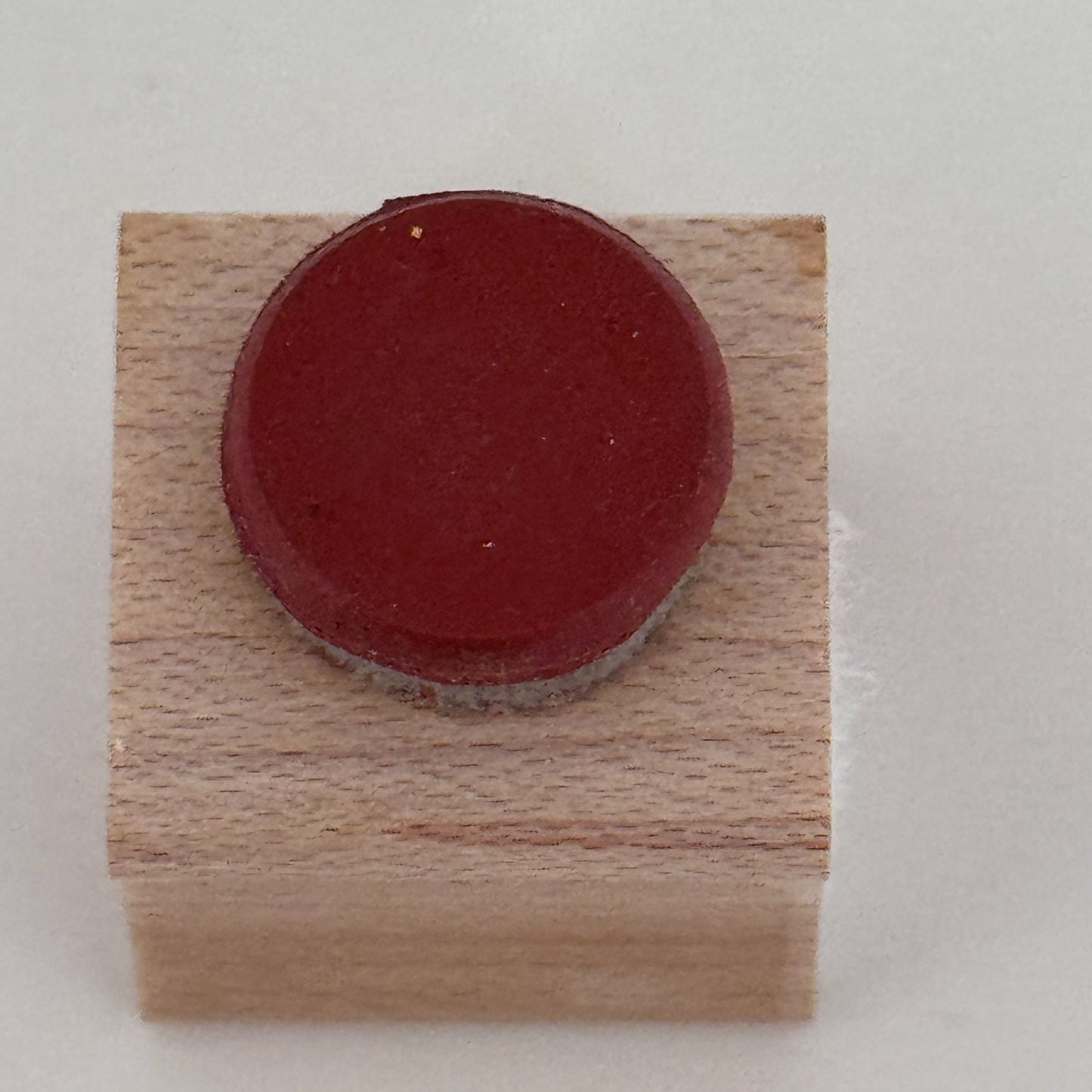 Impress Rubber Stamp Small Circle Shape Round Solid 1/2 inch Cardmaking Craft Junk Journaling