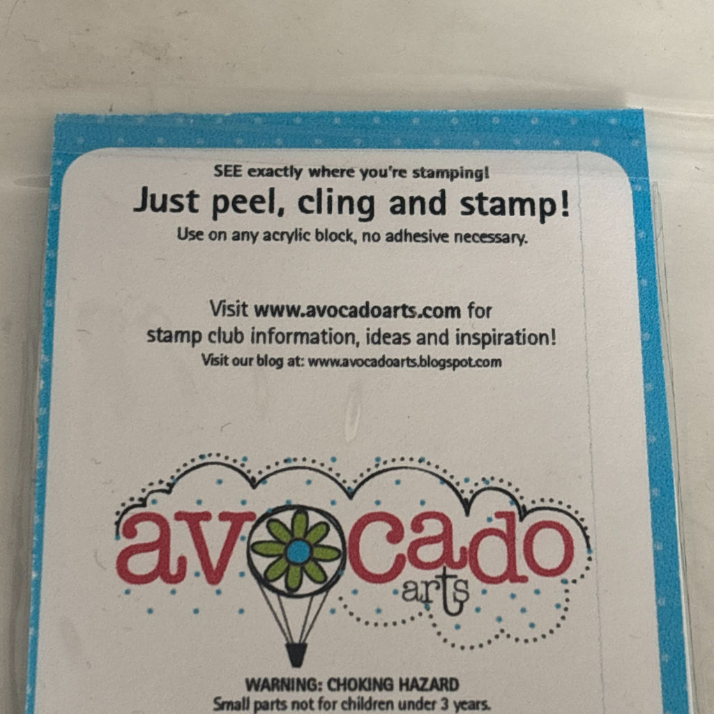 Avocado Arts Clear Stamp Set Who Loves You Owl in Glasses Nerd Cardmaking Words