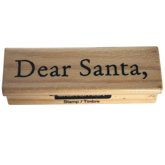 CraftSmart Rubber Stamp Dear Santa Holiday Christmas Card Making Words Sentiment