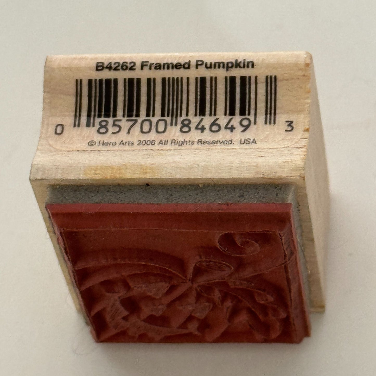 Hero Arts Rubber Stamp Framed Pumpkin Halloween Pumpkin Square Fall Card Making