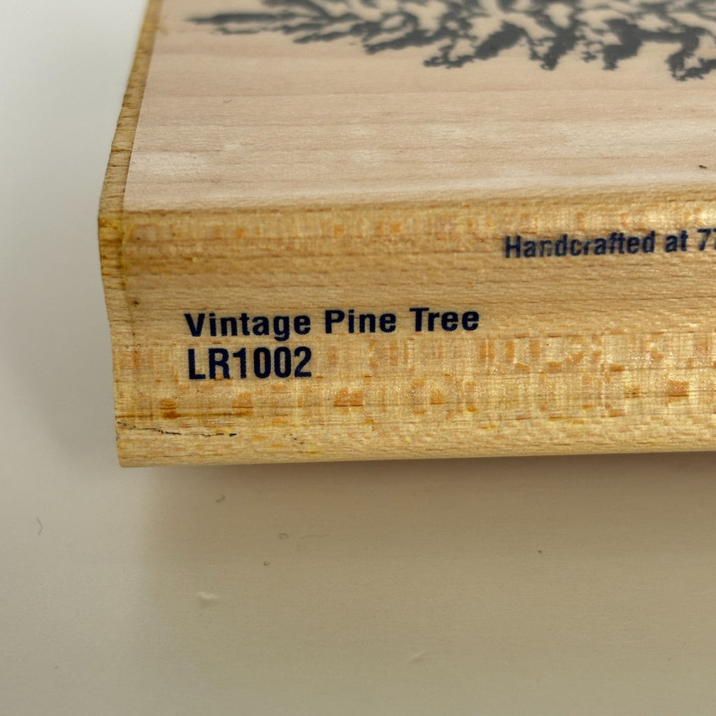 Stampabilities Rubber Stamp Vintage Pine Tree Snowy Winter Christmas Card Making Nature Holidays Wooden