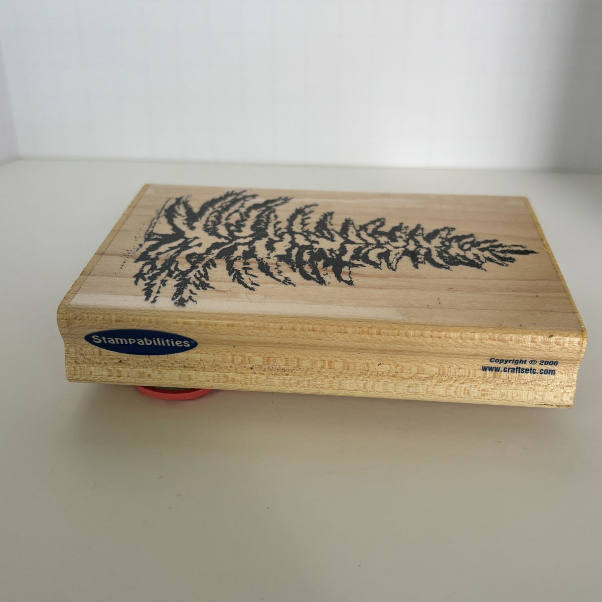 Stampabilities Rubber Stamp Vintage Pine Tree Snowy Winter Christmas Card Making Nature Holidays Wooden