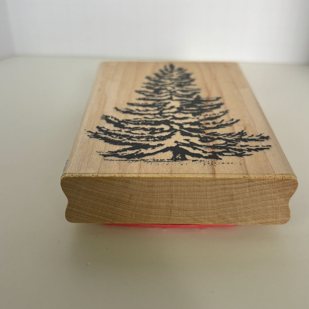 Stampabilities Rubber Stamp Vintage Pine Tree Snowy Winter Christmas Card Making Nature Holidays Wooden