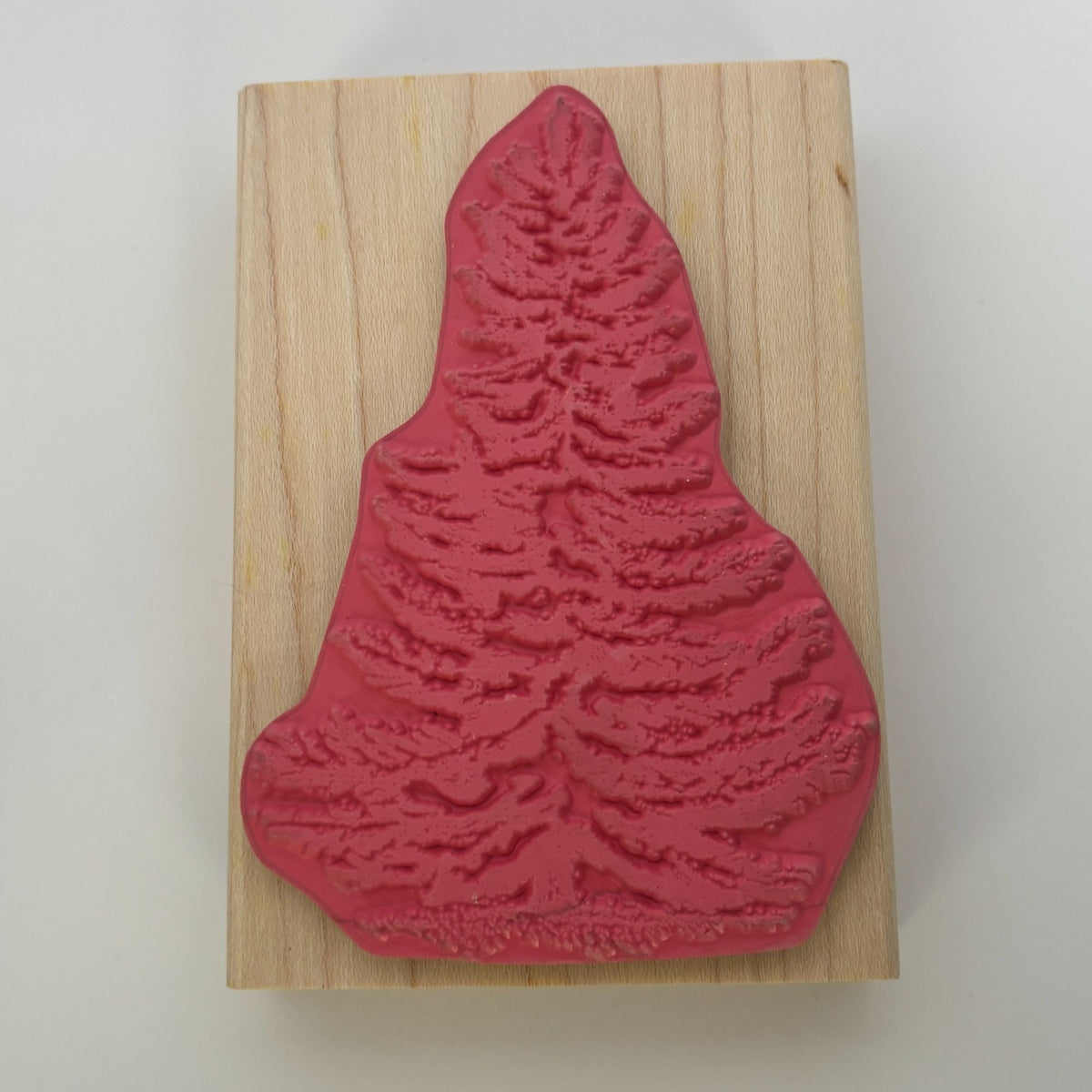 Stampabilities Rubber Stamp Vintage Pine Tree Snowy Winter Christmas Card Making Nature Holidays Wooden