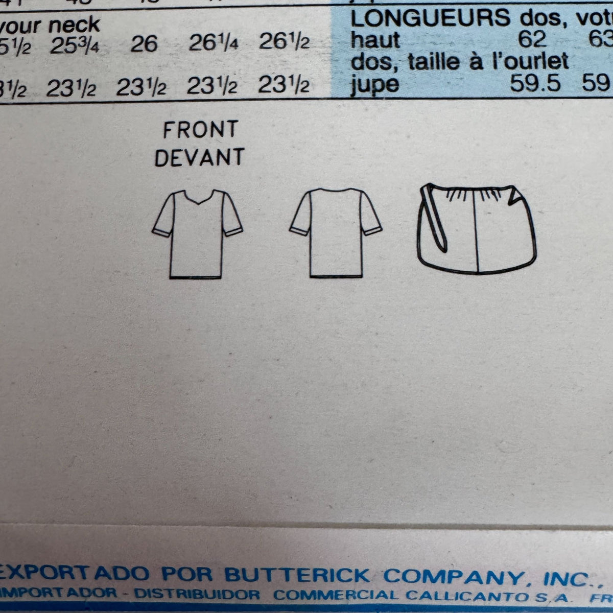 Butterick Sewing Pattern 6879 1990s Easy Pullover Top Wrap Skirt 12-16 Uncut Vintage Work