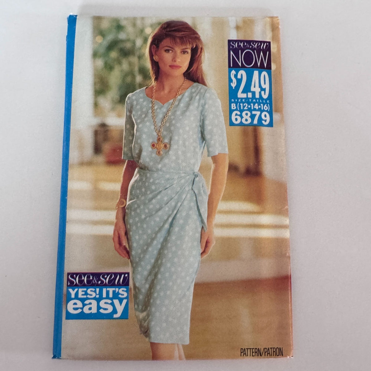 Butterick Sewing Pattern 6879 1990s Easy Pullover Top Wrap Skirt 12-16 Uncut Vintage Work
