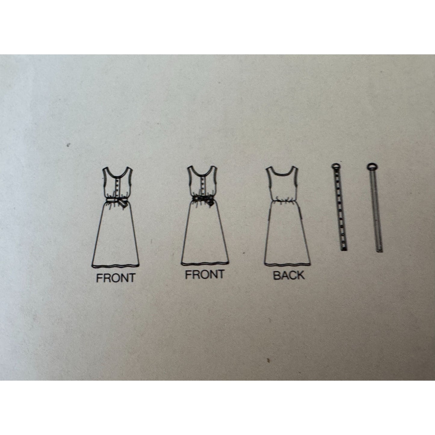 Vintage 1980s Butterick 3386 Jumper Dress Sewing Pattern Size 16 80s Sewing Pattern Button Front Dress