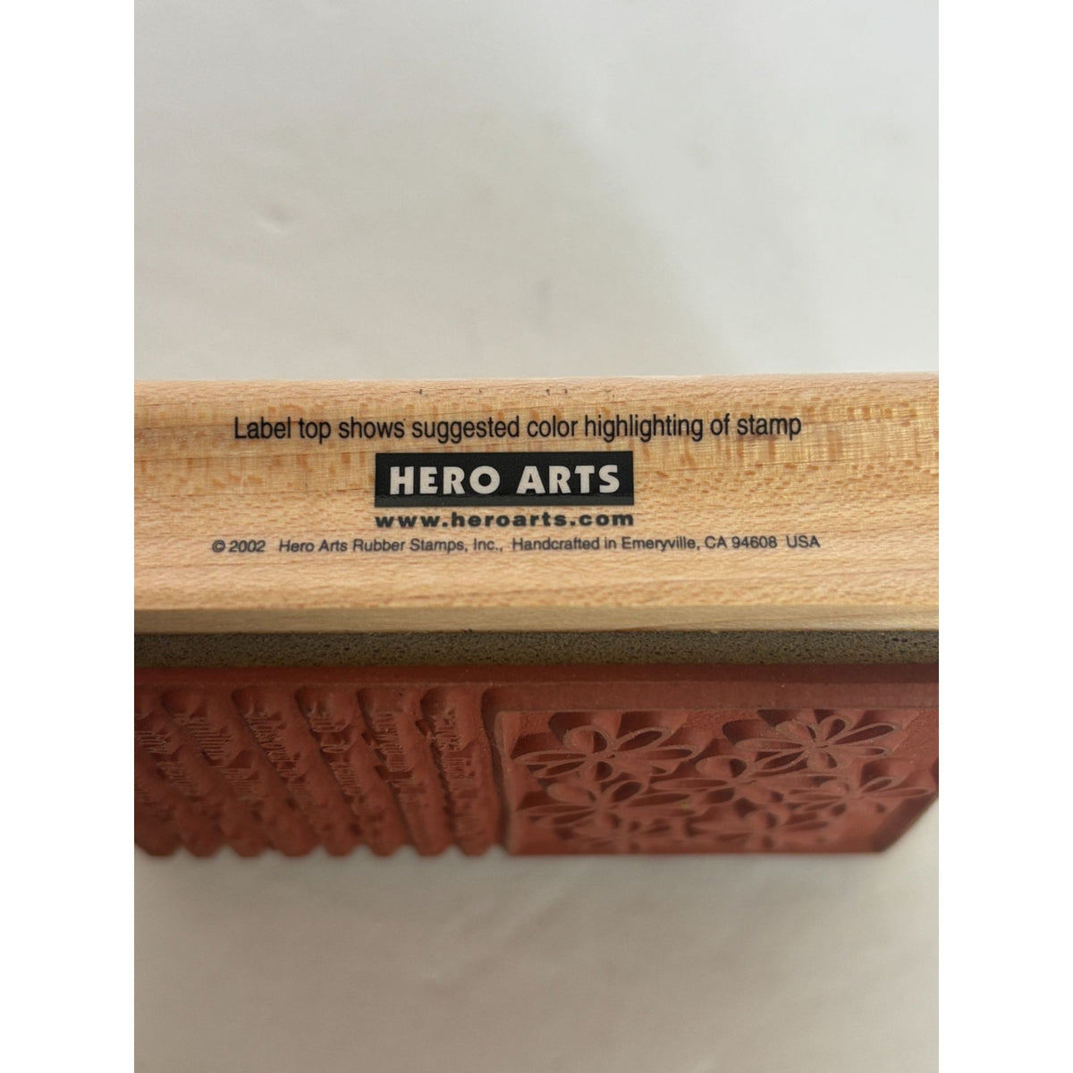 Hero Arts Wood Rubber Stamp Smile Dictionary Design Definition Word Daisy Flower