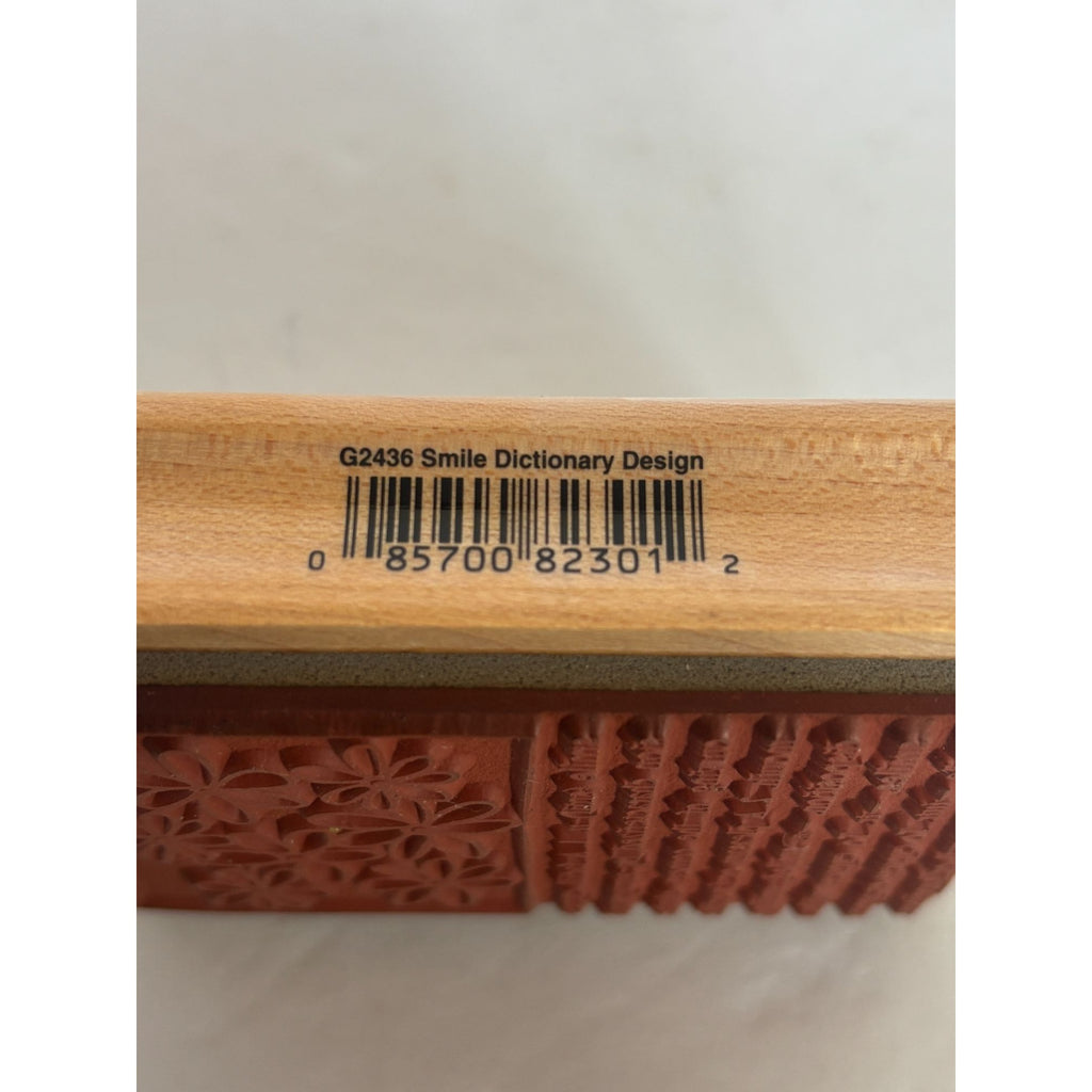 Hero Arts Wood Rubber Stamp Smile Dictionary Design Definition Word Daisy Flower