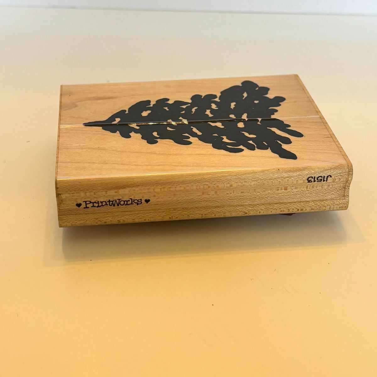 PrintWorks Rubber Stamp Evergreen Pine Tree Silhouette Nature Holiday Christmas Cardmaking Wood Mounted Woodland