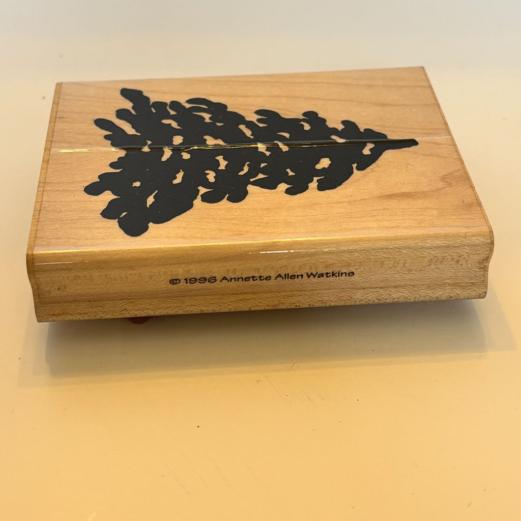 PrintWorks Rubber Stamp Evergreen Pine Tree Silhouette Nature Holiday Christmas Cardmaking Wood Mounted Woodland