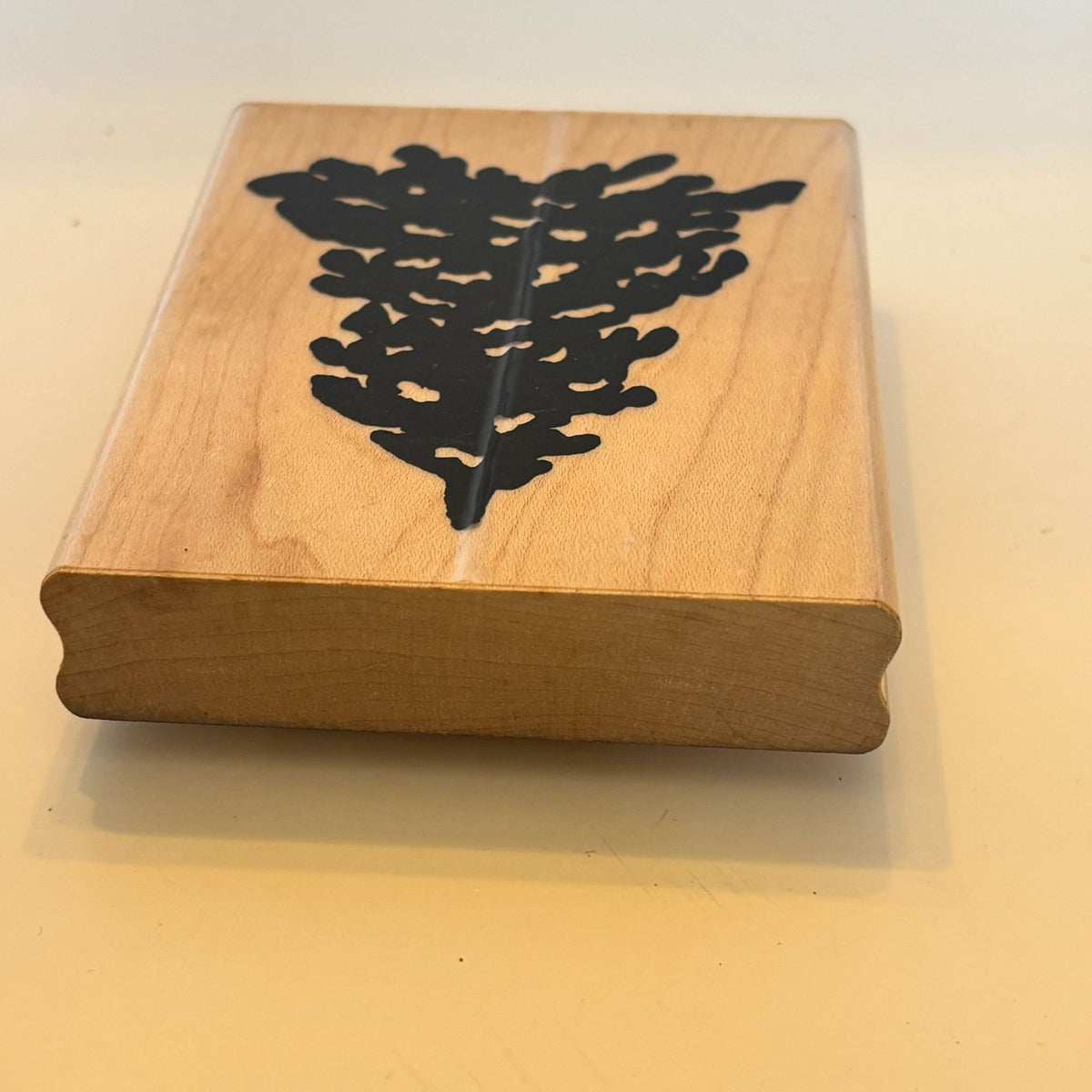 PrintWorks Rubber Stamp Evergreen Pine Tree Silhouette Nature Holiday Christmas Cardmaking Wood Mounted Woodland