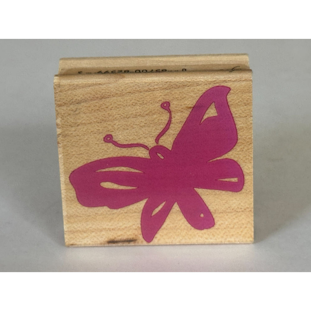 Hero Arts Rubber Stamp Pink Butterfly Poetic Prints Silhouette Flying Spring