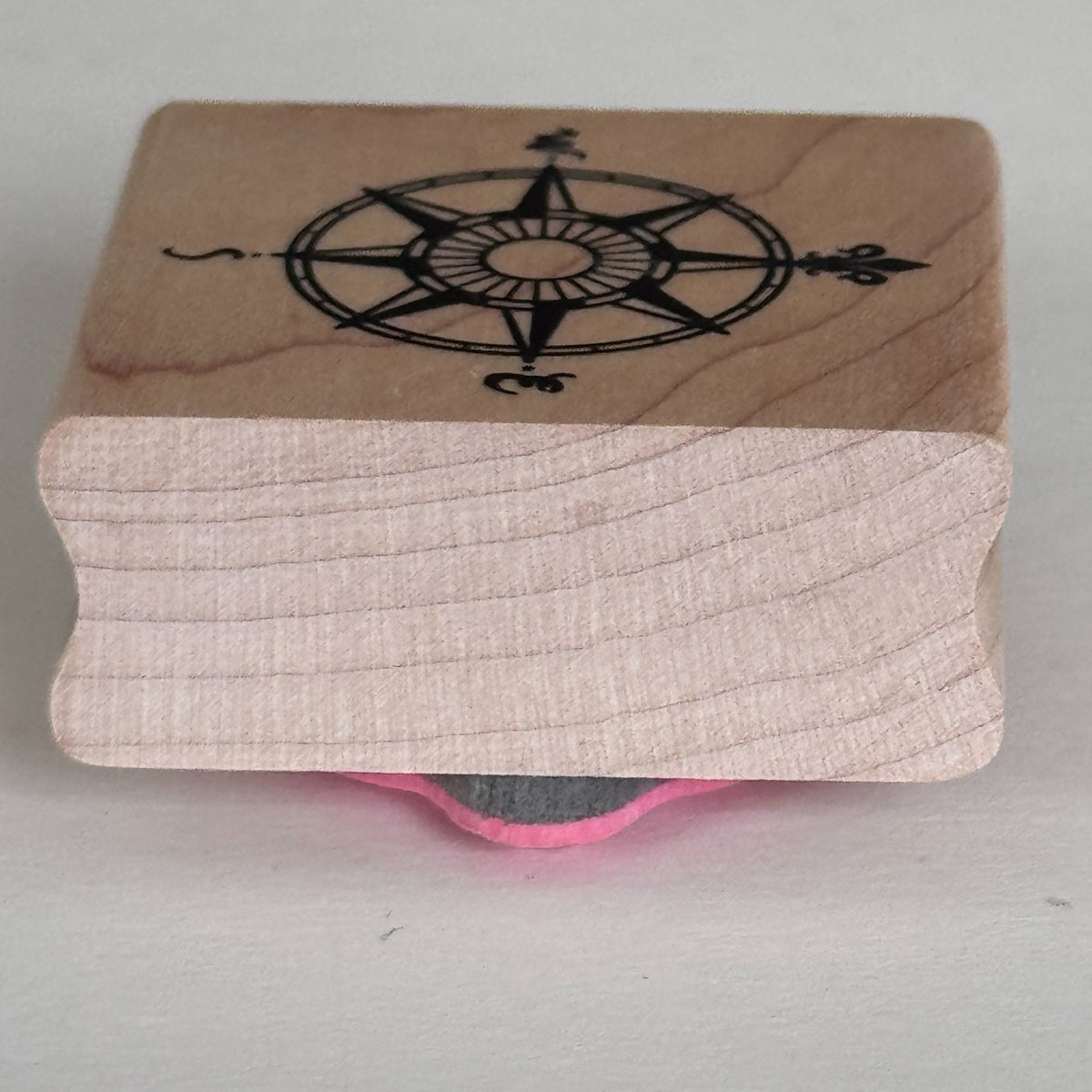 Stampabilities Rubber Stamp Vintage Compass Rose Nautical Travel Map Scrapbook Card Making Wood Mounted