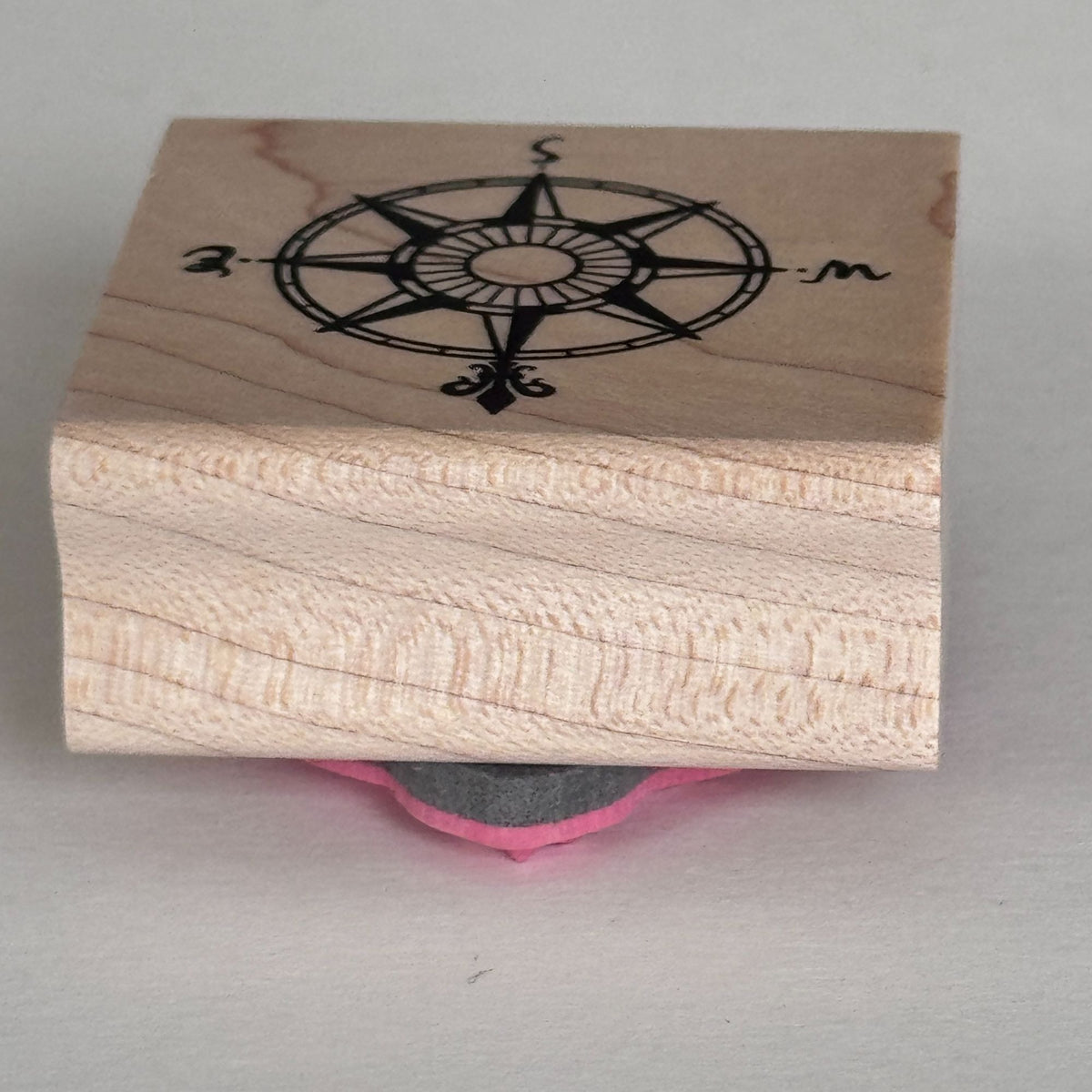 Stampabilities Rubber Stamp Vintage Compass Rose Nautical Travel Map Scrapbook Card Making Wood Mounted