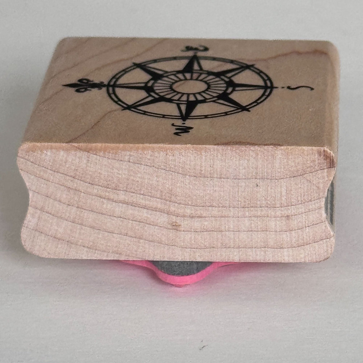 Stampabilities Rubber Stamp Vintage Compass Rose Nautical Travel Map Scrapbook Card Making Wood Mounted