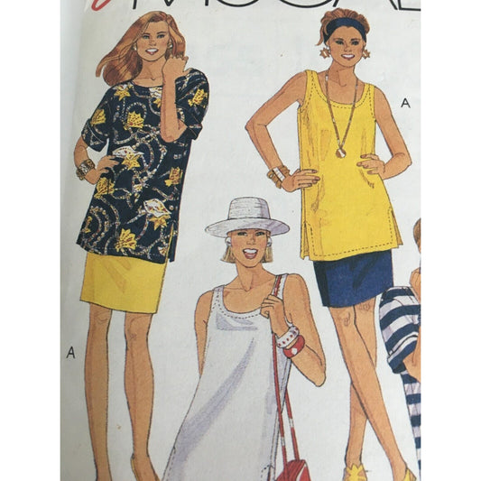 McCalls Sewing Pattern 6455 Easy Tank Tops and Skirts Summer Outfit XS S M Uncut