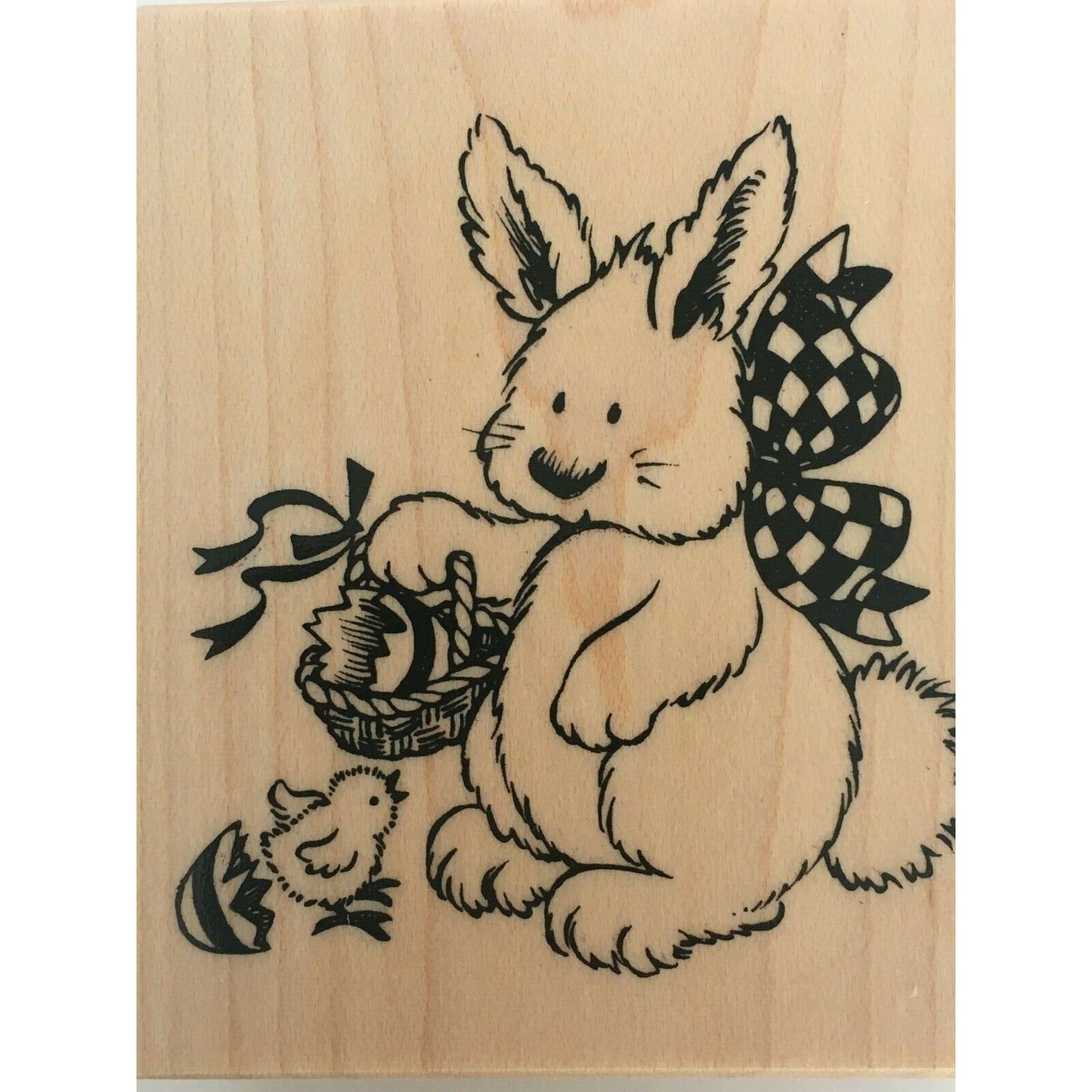 PSX Easter Bunny Hatched Chick Basket Humor Funny Spring Rubber Stamp G-2672