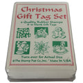Stamp Pad Rubber Stamps Christmas Gift Tags To From Gingerbread Man Bells Set 6