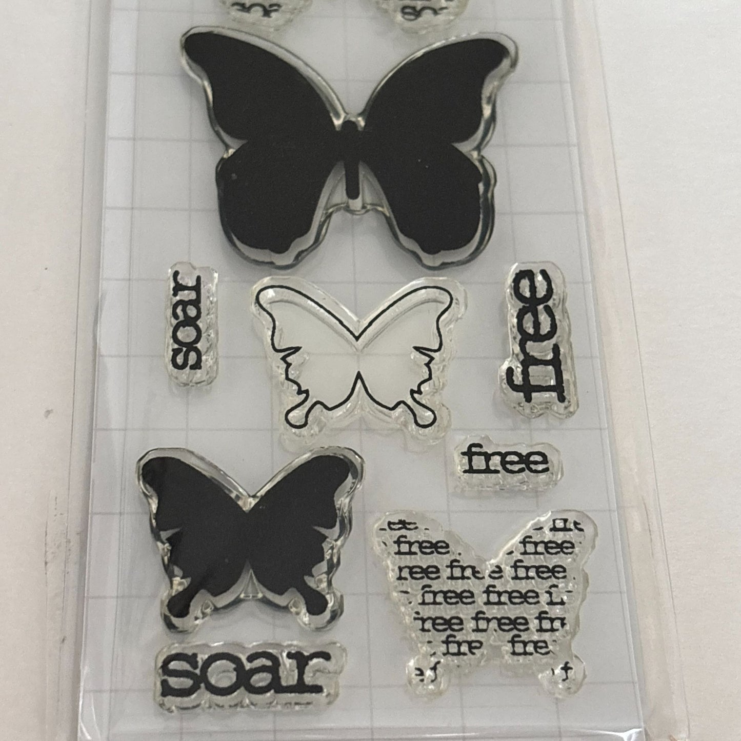 Maya Road Clear Stamp Set Photopolymer Soar Butterflies Spring Butterfly Spring Nature Cardmaking Craft