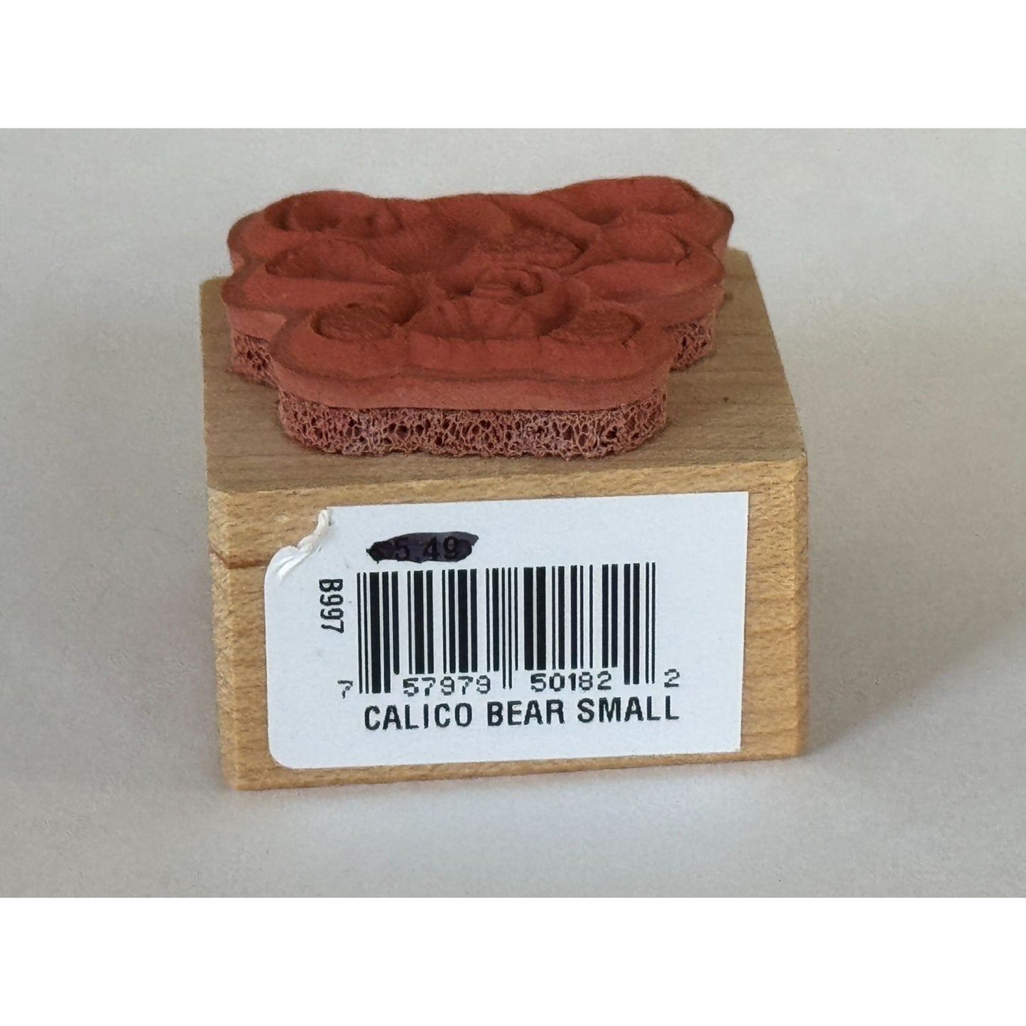 PSX Rubber Stamp Calico Bear Heart Patch Teddy Toy Small B997 Card Making