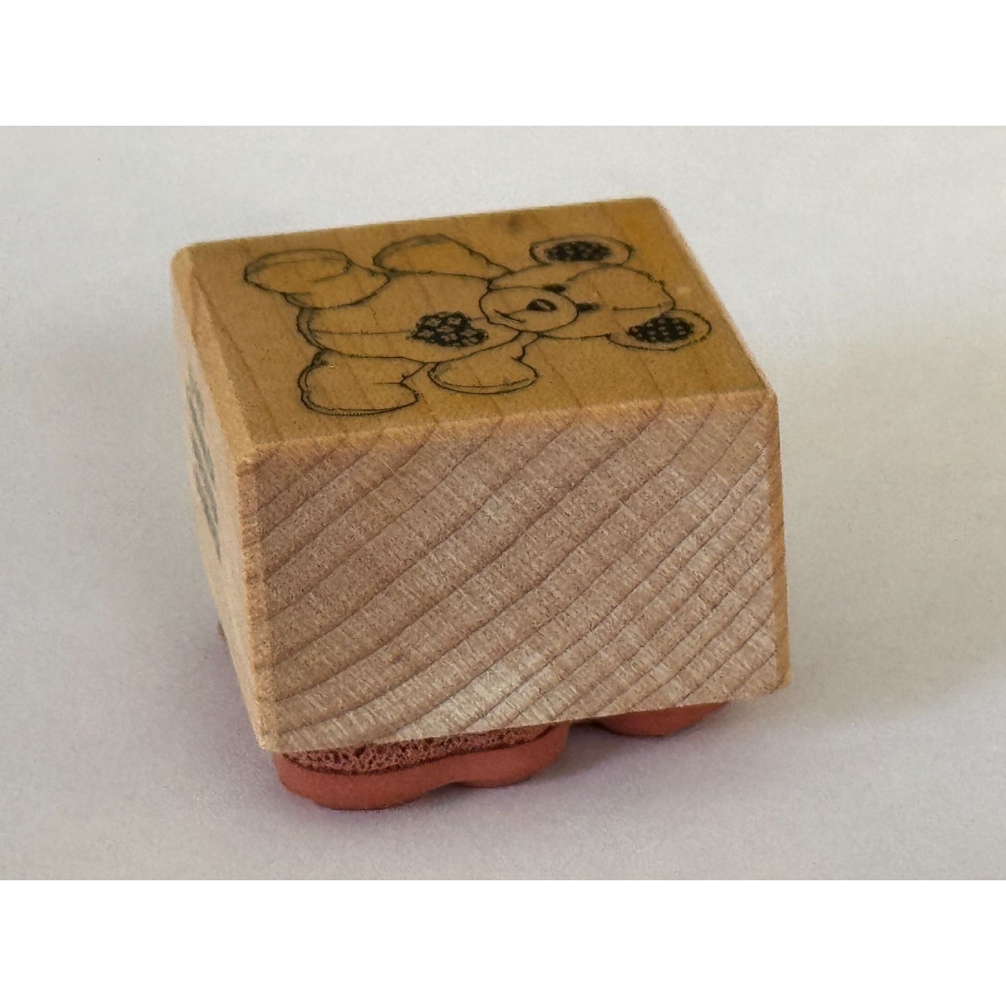 PSX Rubber Stamp Calico Bear Heart Patch Teddy Toy Small B997 Card Making