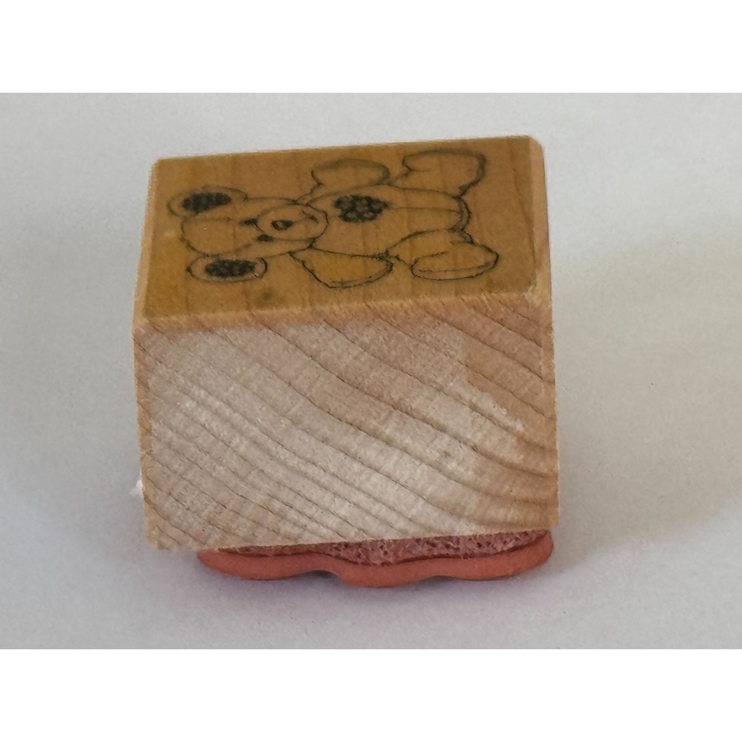 PSX Rubber Stamp Calico Bear Heart Patch Teddy Toy Small B997 Card Making