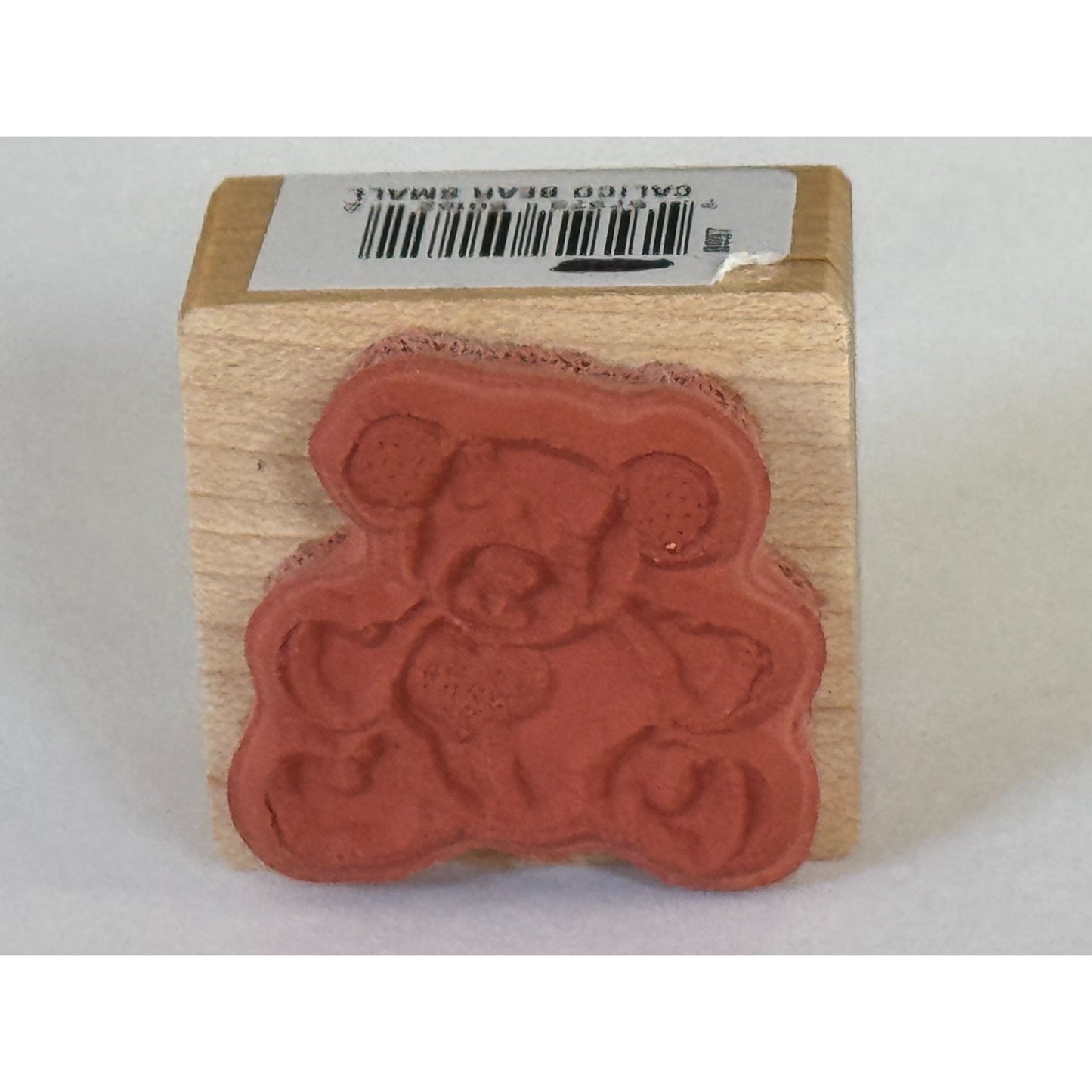 PSX Rubber Stamp Calico Bear Heart Patch Teddy Toy Small B997 Card Making