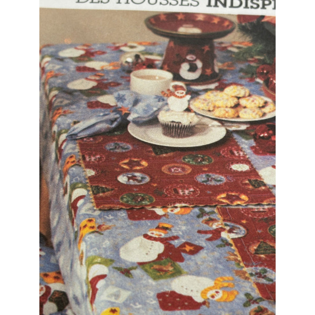 McCalls Sewing Pattern 3847 Holiday Table Setting Tablecloth Chair Covers Uncut