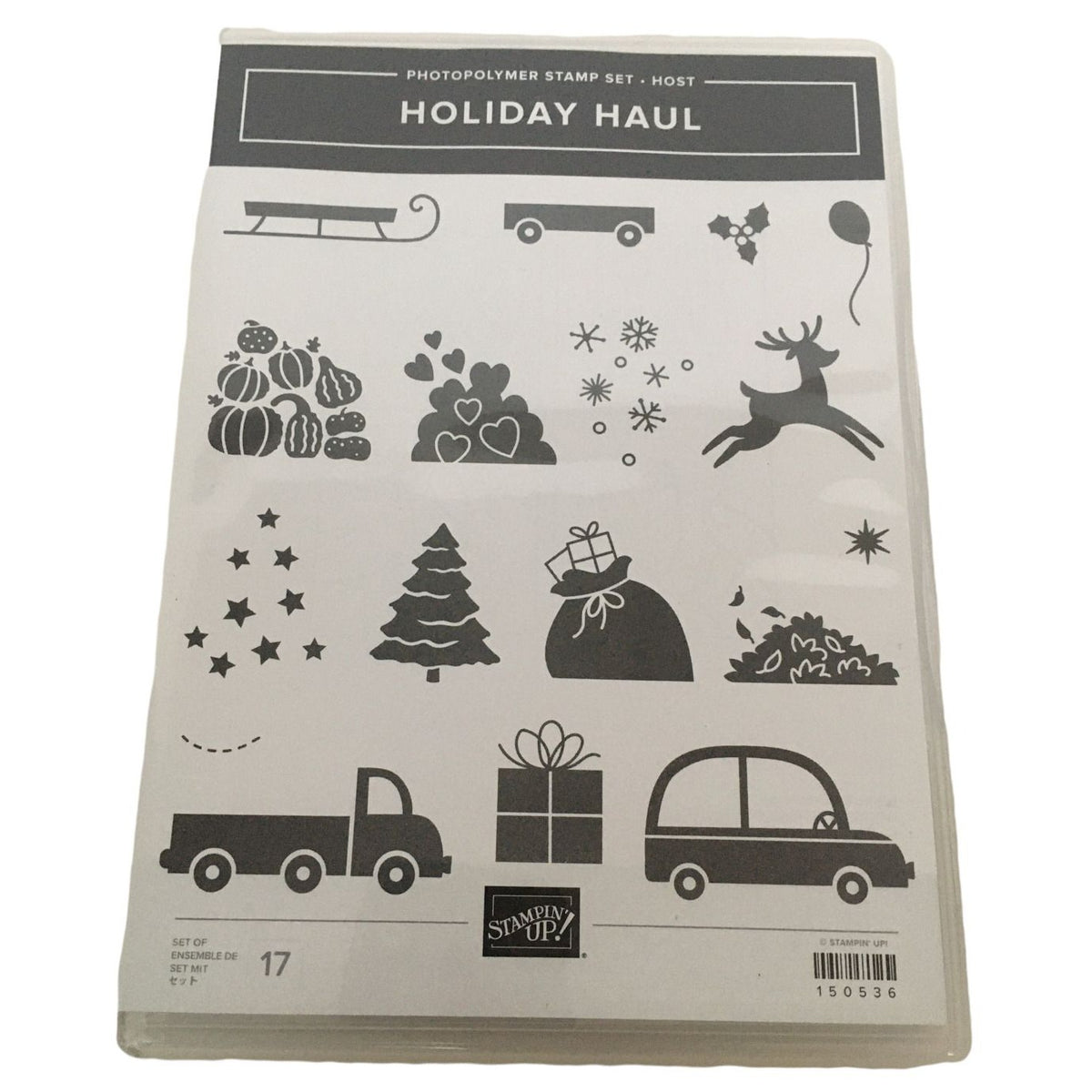 Stampin Up Photopolymer Stamp Set Holiday Haul Christmas Gift Tag Card Making