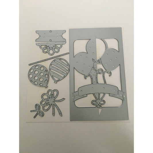 Stampin Up Balloon Pop Up Thinlits Framelits Dies Bow Birthday Card Making Tag