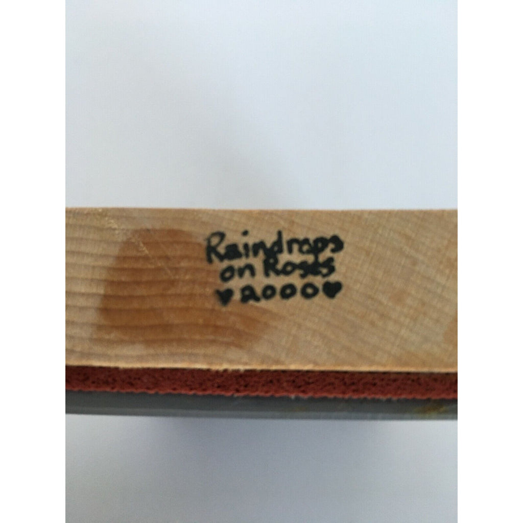Raindrops on Roses Rubber Stamp Christmas Candles Holly Window Stained Glass