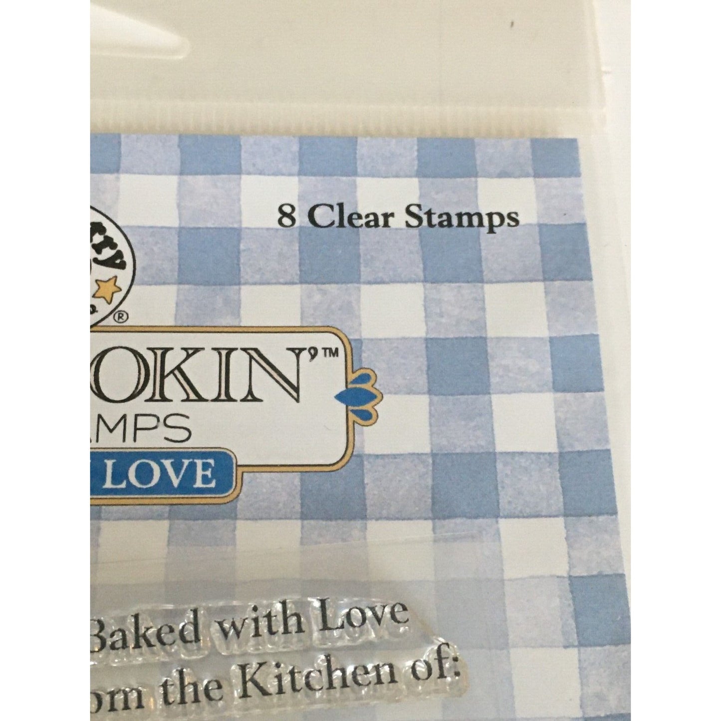 Gooseberry Patch Clear Stamps Cookbookin Baked with Love Baking Sweet Memories