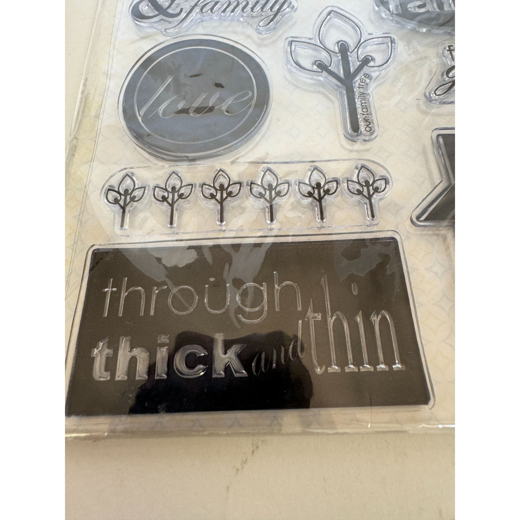 Autumn Leaves Stampology 16-Piece Family Theme Clear Stamps Kezia Whitteker Love