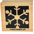 Stampin Up Snowflake Rubber Stamp Geometric Christmas Winter Holiday Card Making Wood Mounted