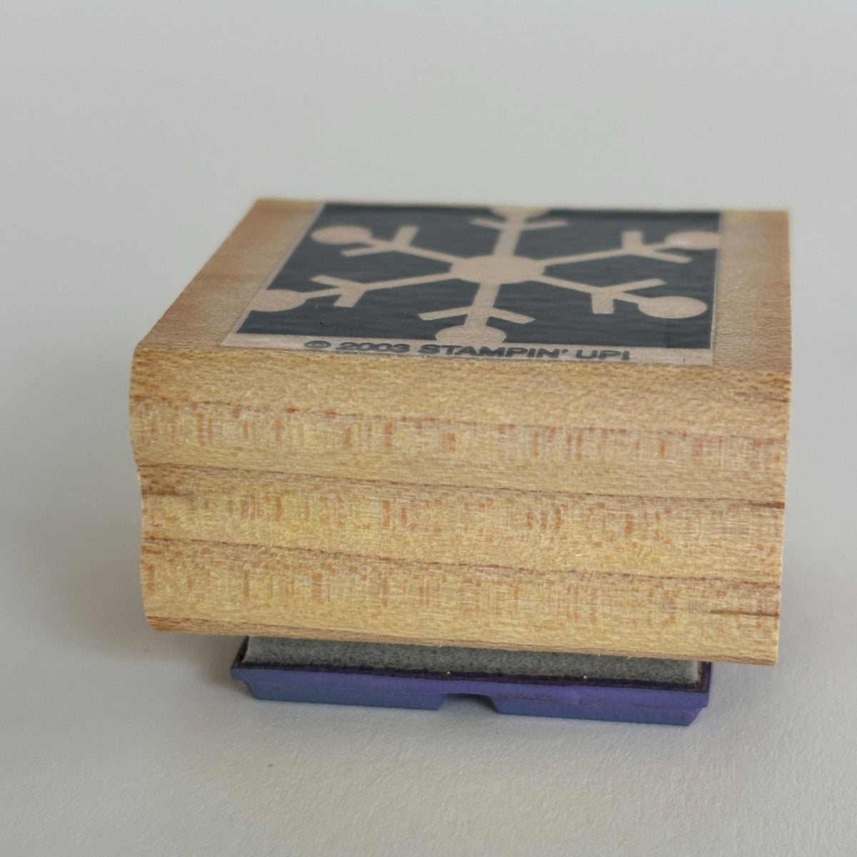 Stampin Up Snowflake Rubber Stamp Geometric Christmas Winter Holiday Card Making Wood Mounted