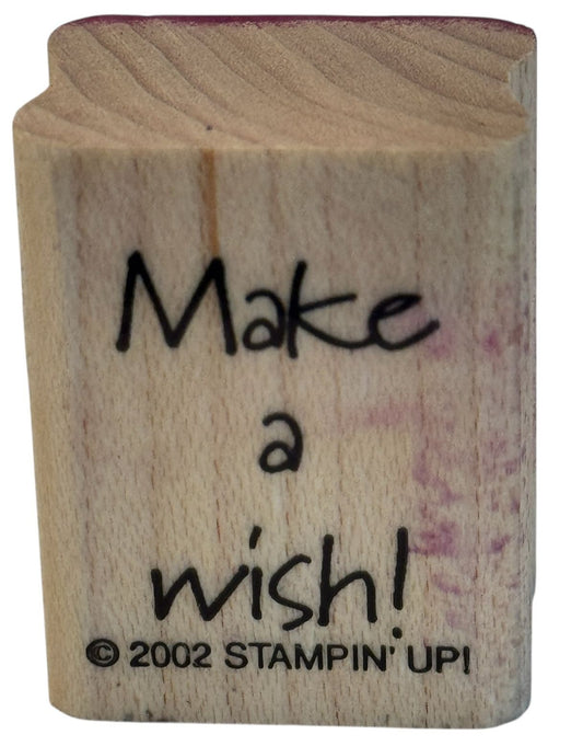 Stampin Up Rubber Stamp Make A Wish Birthday Card Making Sentiment Words Inspire