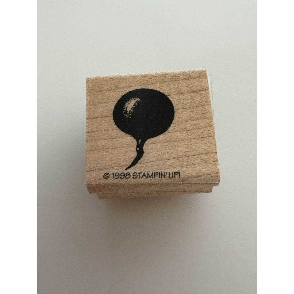Stampin Up Rubber Stamp Radish Vegetable Salad Food Garden Gardner Card Making