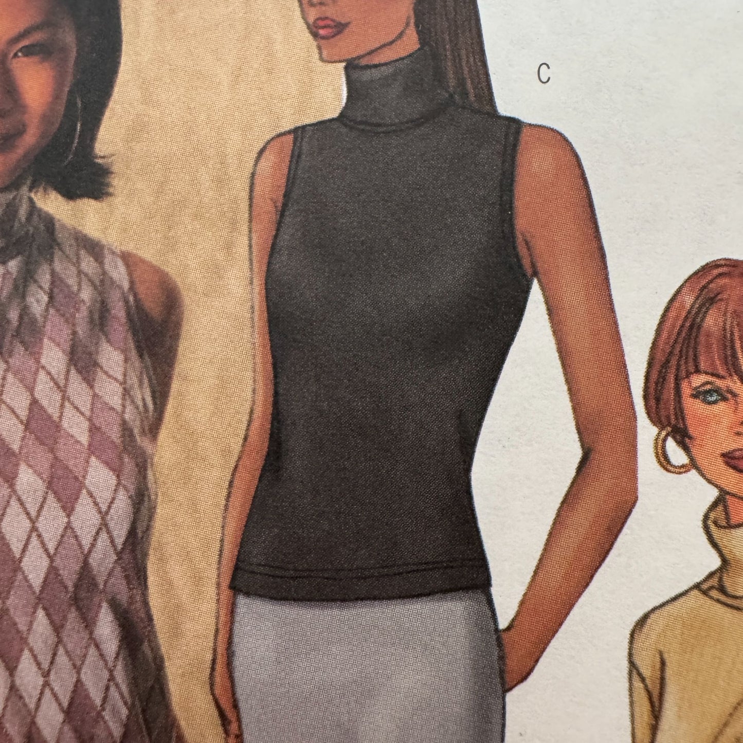 Butterick Sewing Pattern 3199 Shirt Tops Easy Fall Neck Variations 8 10 12 UC