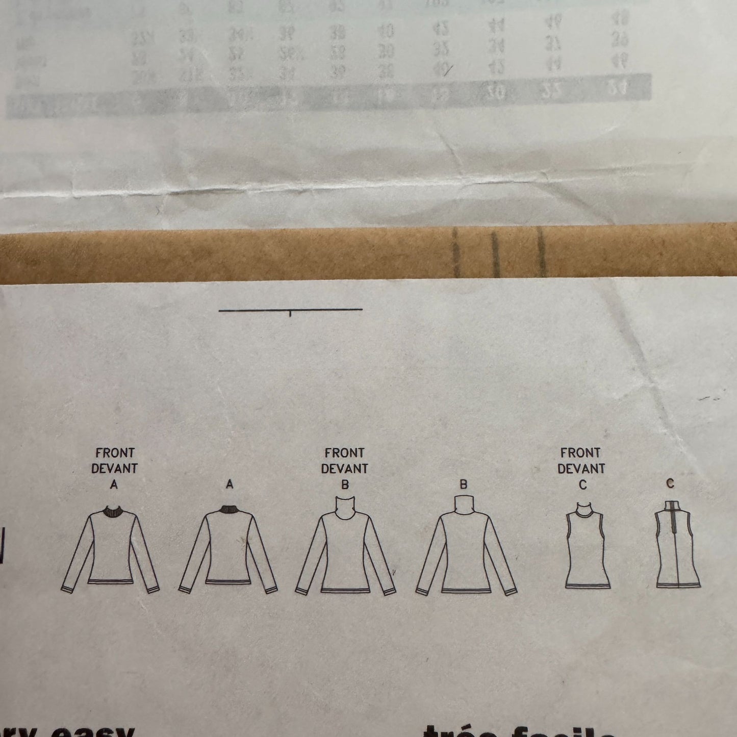 Butterick Sewing Pattern 3199 Shirt Tops Easy Fall Neck Variations 8 10 12 UC