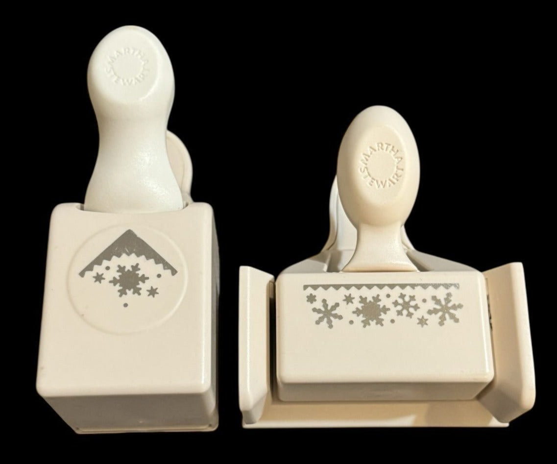 Martha Stewart Paper Punch Set Snow Flurry Christmas Corner Border Snowflakes