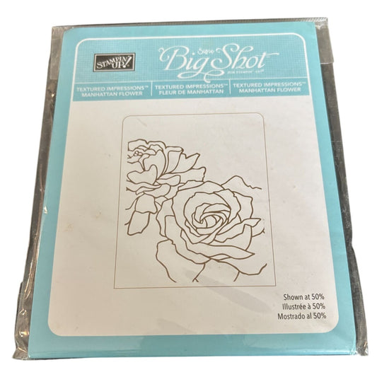 Stampin Up Sizzix Big Shot Manhattan Flower Roses Card Making Embossing Folder