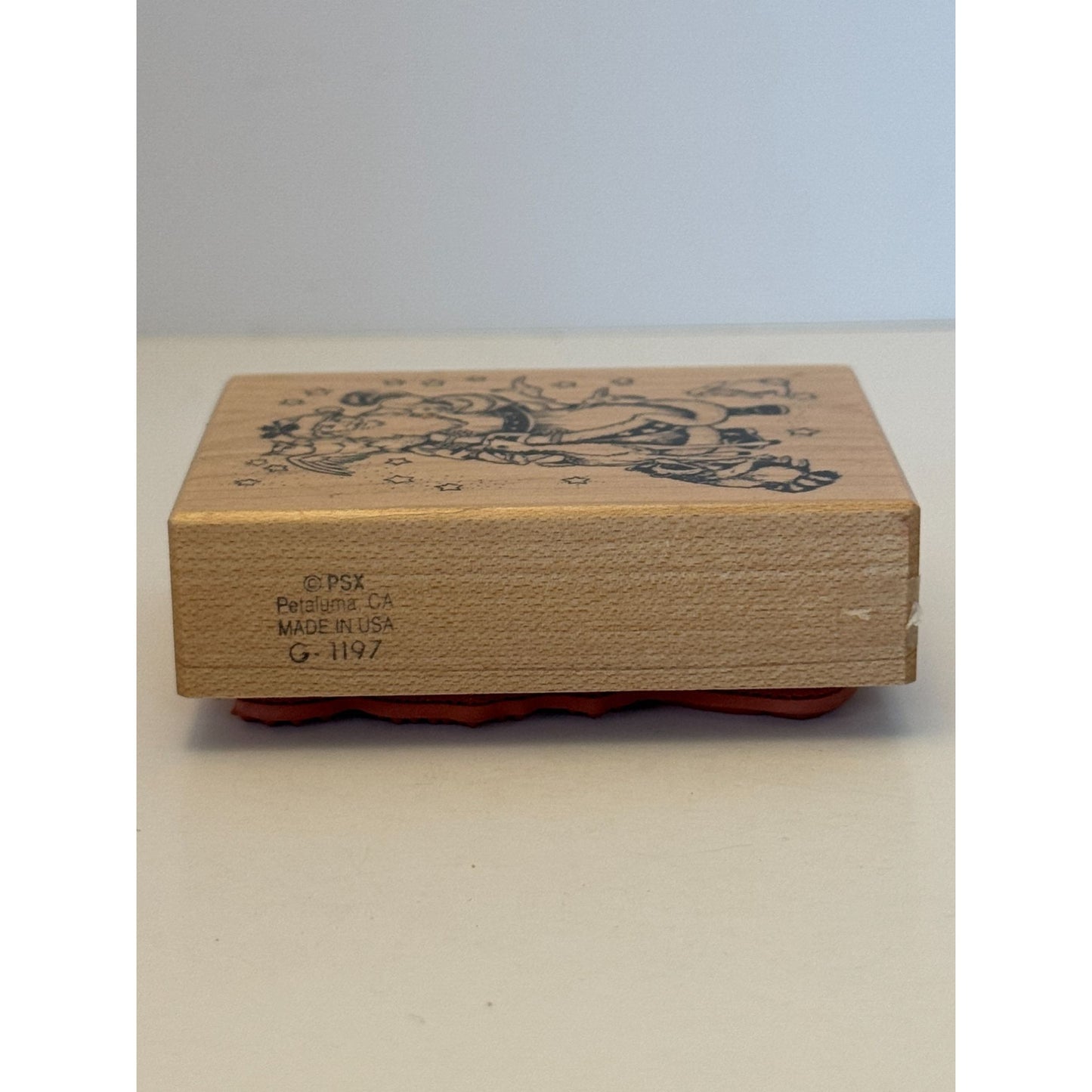 PSX Rubber Stamp Santa Claus and Friends Woodland Animals Raccoon Owl Squirrel