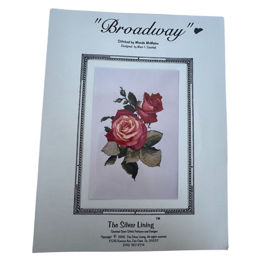The Silver Lining Counted Cross Stitch Pattern Broadway Roses Flower Garden Love
