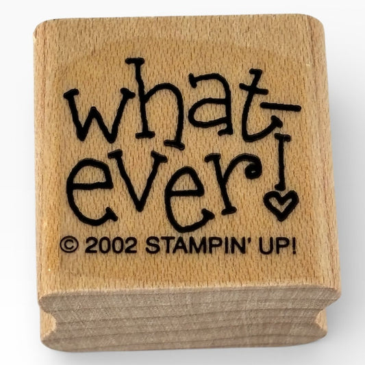 Stampin Up Rubber Stamp Whatever Heart Exclamation Point Attitude Word Craft