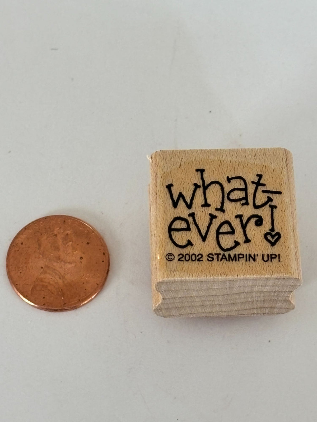 Stampin Up Rubber Stamp Whatever Heart Exclamation Point Attitude Word Craft