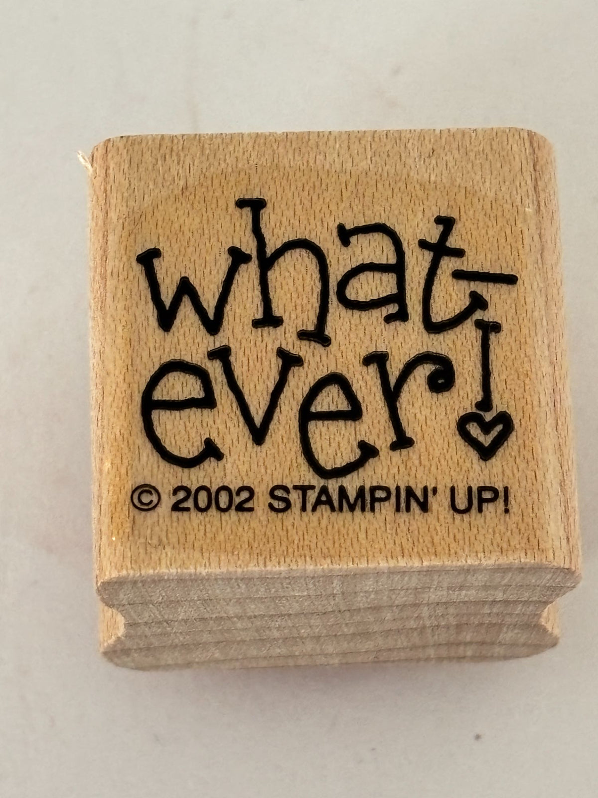 Stampin Up Rubber Stamp Whatever Heart Exclamation Point Attitude Word Craft