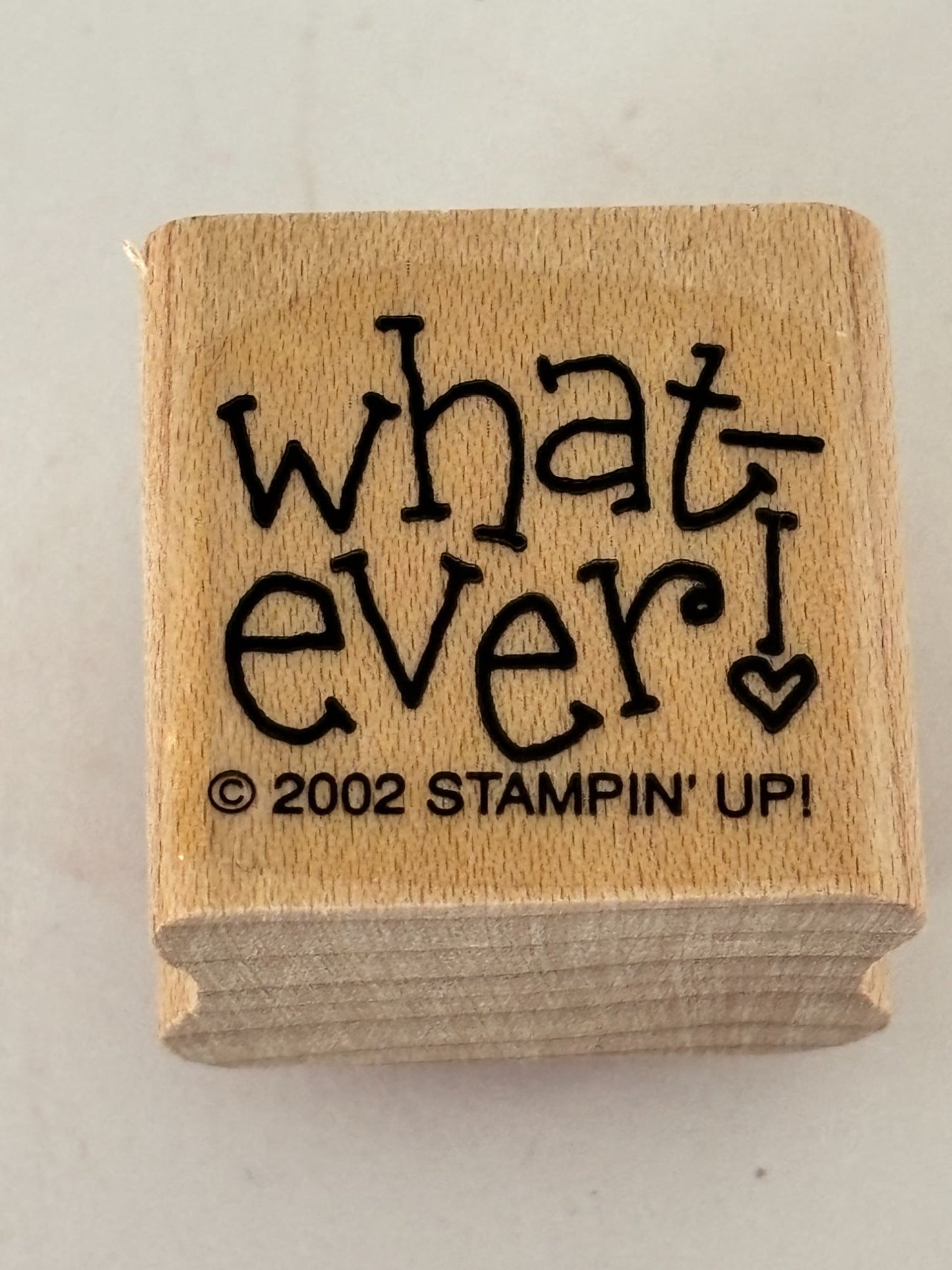 Stampin Up Rubber Stamp Whatever Heart Exclamation Point Attitude Word Craft