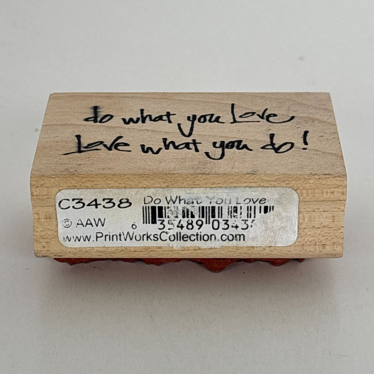 PrintWorks Rubber Stamp Do What You Love Graduation Cardmaking Word Career Coach Motivational Sentiment