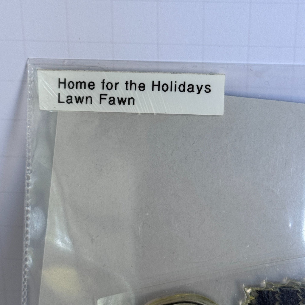 Lawn Fawn Home for the Holidays Clear Stamp and Die Set Christmas Tree Car Cardmaking